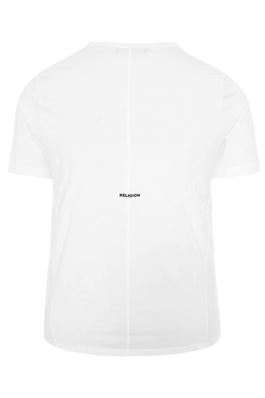 RELIGION Big & Tall White Logo T-Shirt 4