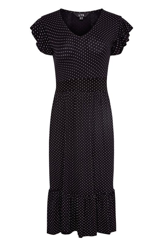 LTS Tall Black Star Print Midi Dress 6