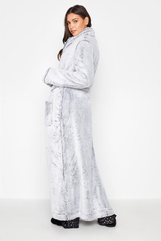 Tall Women's LTS Grey Soft Shawl Collar Dressing Gown | Long Tall Sally 3