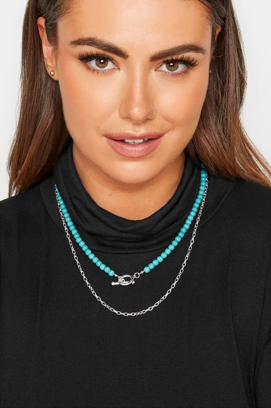 Yours Clothing Women's Silver Multi Layered Necklace 