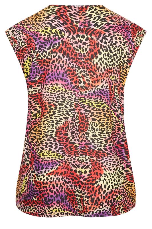 LIMITED COLLECTION Plus Size Pink Animal Print Boxy Vest Top | Yours Clothing  7