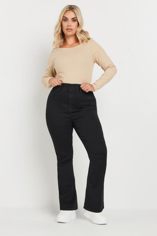 YOURS Plus Size Black Bootcut Jeggings | Yours Clothing