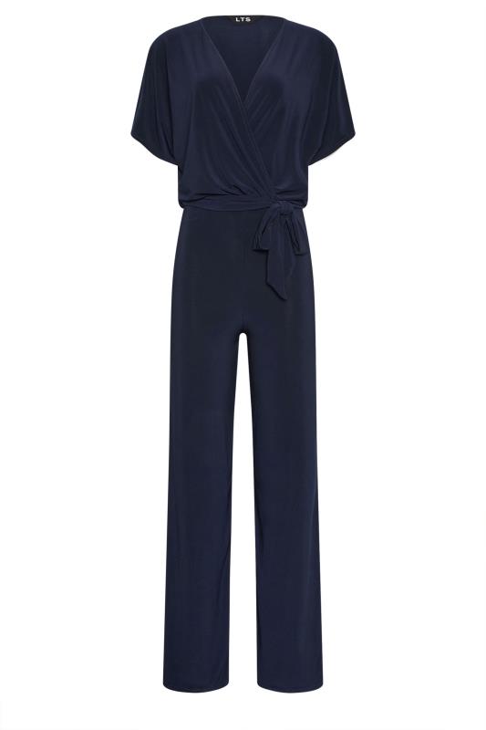 LTS Tall Women's Navy Blue V-Neck Wrap Jumpsuit | Long Tall Sally 5