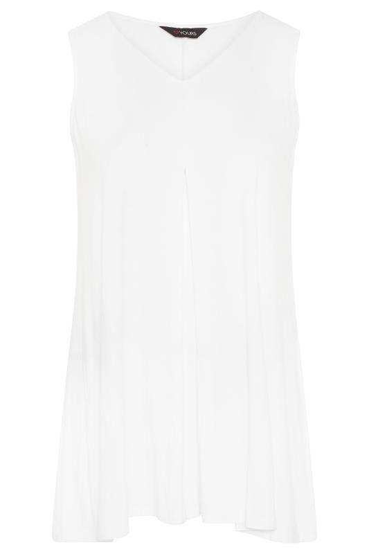 Plus Size White Swing Vest Top | Yours Clothing 5