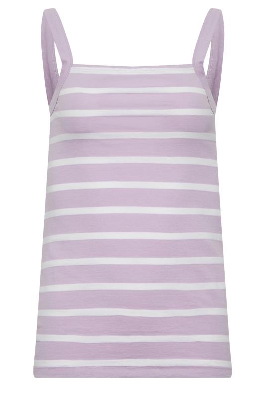 LTS Tall Women's Purple & White Stripe Square Neck Vest Top | Long Tall Sally 6