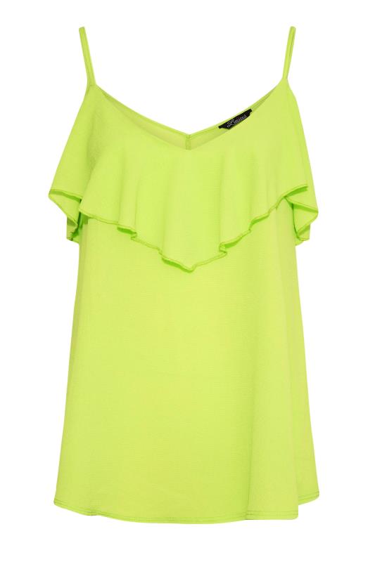 LIMITED COLLECTION Curve Lime Green Frill Cami Top 6