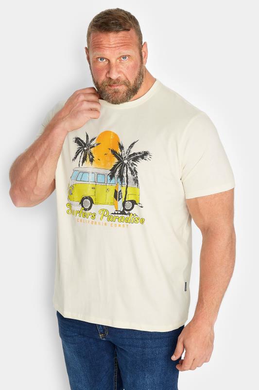 Men's  BadRhino Big & Tall White Surfers Paradise Print T-Shirt