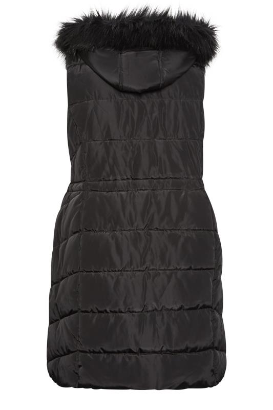 YOURS Curve Black Padded Midi Gilet | Yours Clothing 7