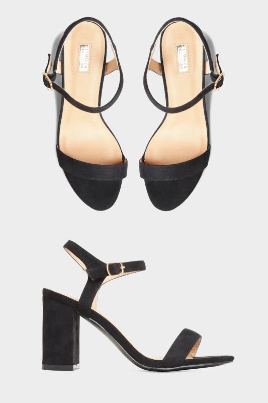 LIMITED COLLECTION Black Block Heel Sandal In Extra Wide EEE Fit 2