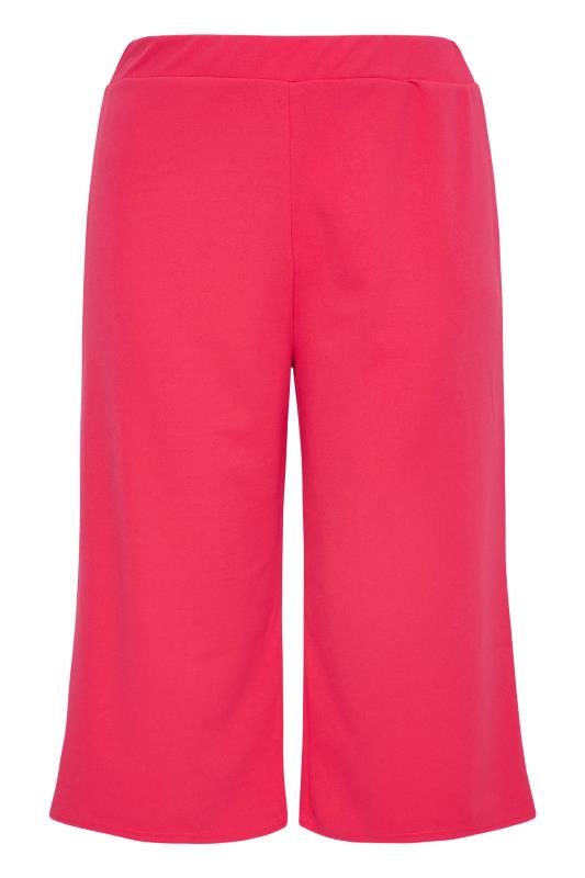 YOURS LONDON Plus Size Hot Pink Wide Leg Culottes | Yours Clothing 4