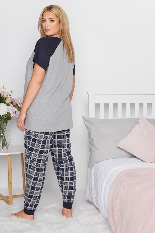 Curve Grey 'Do Not Wake B4 10AM' Slogan Varsity Pyjama Set_D.jpg
