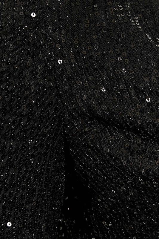 Plus Size YOURS LONDON Black Sequin Embellished Long Sleeve Shrug Cardigan | Yours Clothing 5