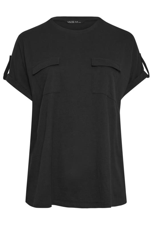 LIMITED COLLECTION Plus Size Black Pocket T-Shirt 7