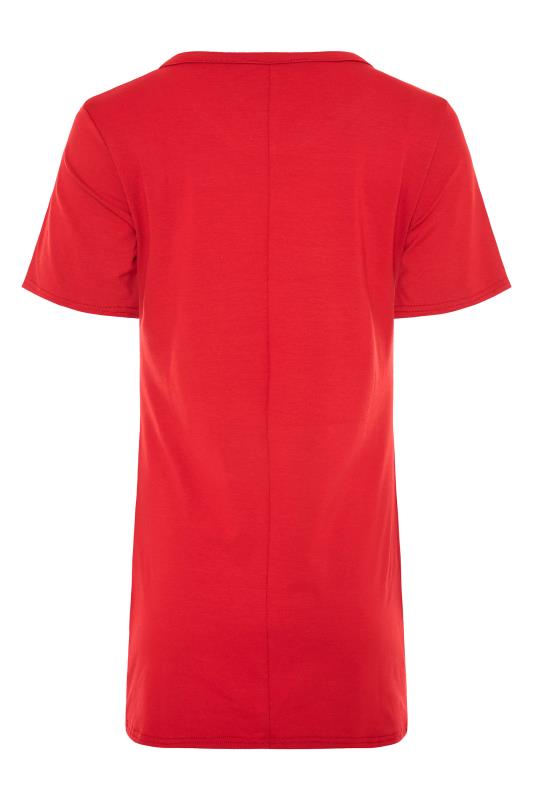LTS Tall Red Scoop Neck T-Shirt 6