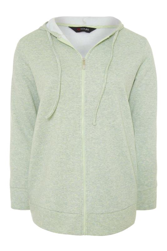 Curve Green Brushed Soft Touch Marl Zip Through Hoodie 6