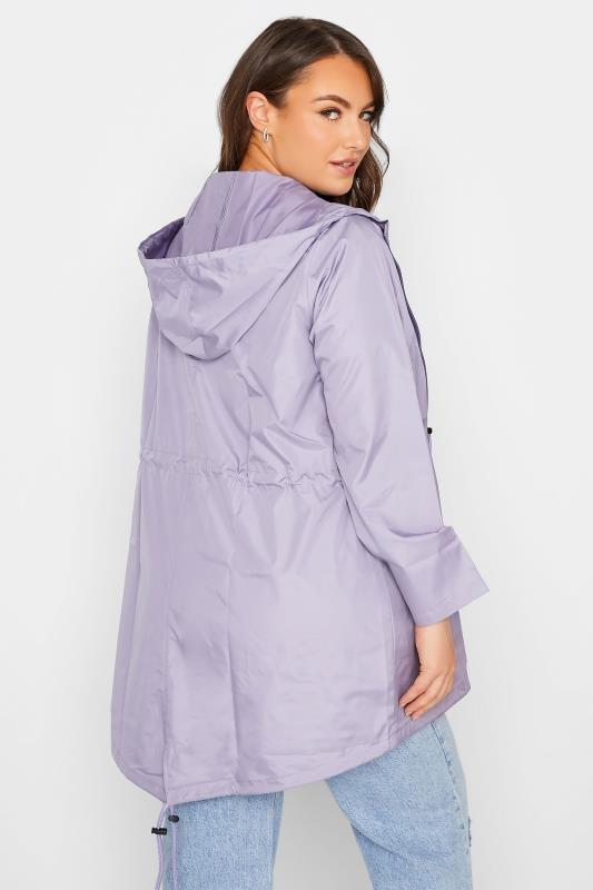 Plus Size Lilac Purple Pocket Parka | Yours Clothing 3