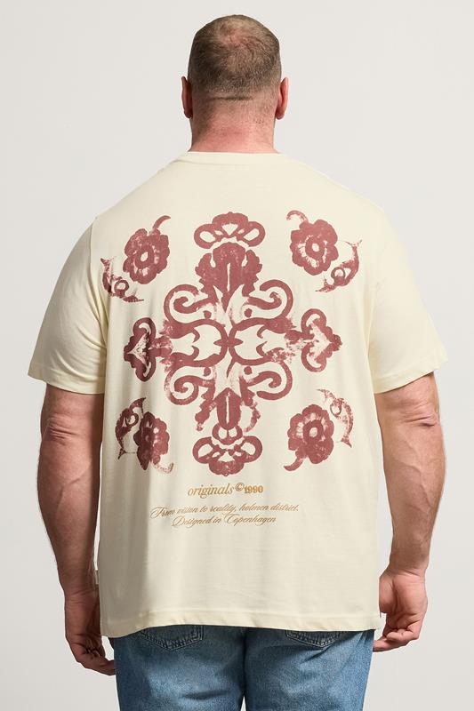 JACK & JONES Big & Tall Antique White Back Graphic Tee | BadRhino 2