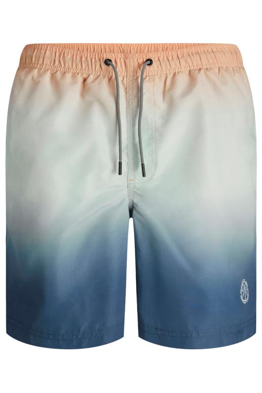  Grande Taille JACK & JONES Big & Tall Peach & Blue Dip Dye Swim Shorts