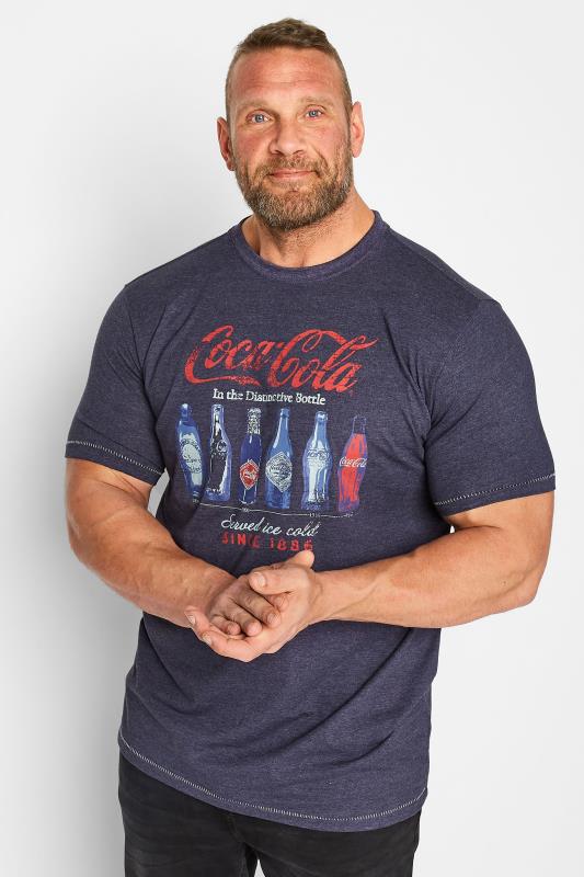 Men's  D555 Big & Tall Navy Blue Coca Cola Bottle T-Shirt