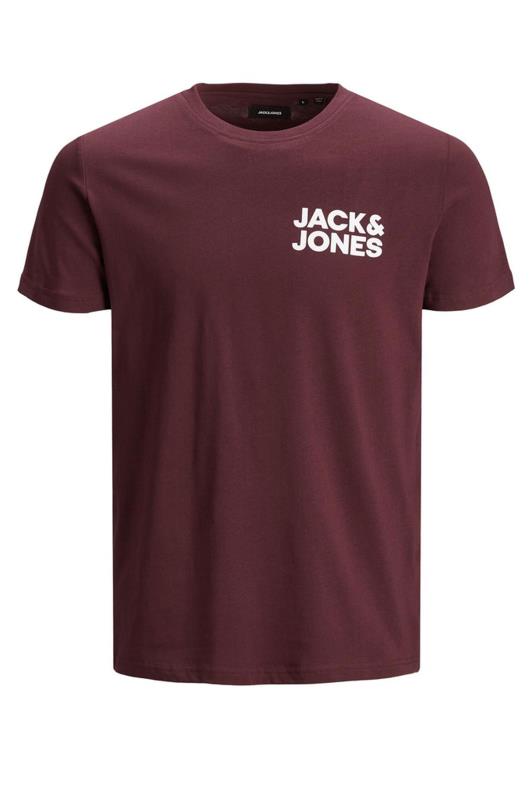 JACK & JONES Big & Tall Burgundy Red Top & Trouser Lounge Set 3