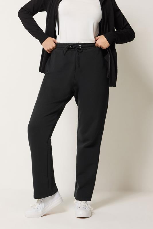  M&Co zwarte joggingbroek met rechte pijpen