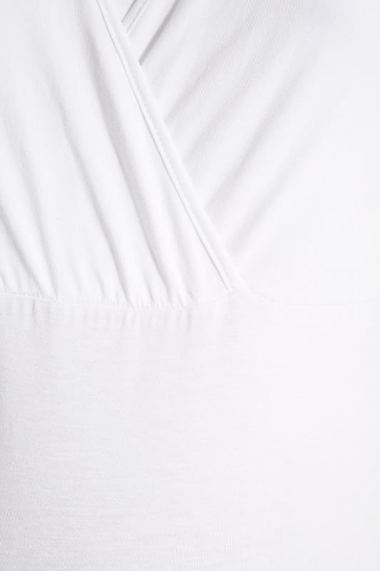 Plus Size BUMP IT UP MATERNITY White Cotton Nursing Top | Yours Clothing 4