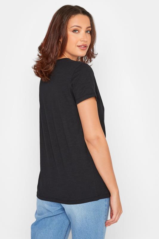 LTS Tall Women's Black Short Sleeve Cotton T-Shirt | Long Tall Sally 3