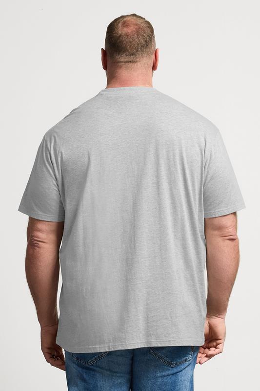 BadRhino Big & Tall Grey Distressed Graphic T-Shirt | BadRhino 4