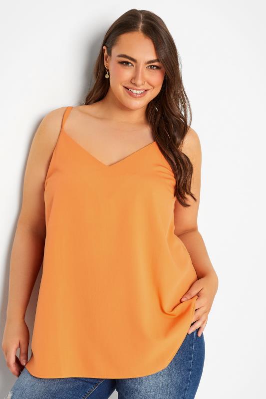 Plus Size  YOURS Curve Orange Cami Vest Top