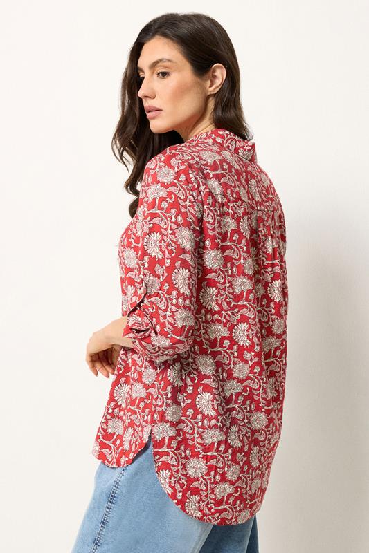 M&Co Red Paisley Print Shirt | M&Co 2