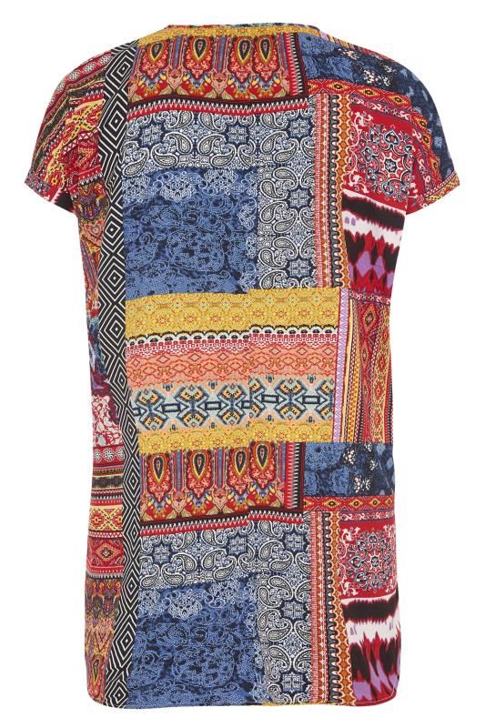 Multi Patchwork Tunic Dress | Yours Clothing