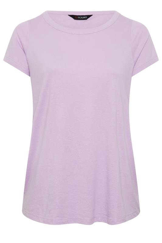 YOURS Plus Size Curve Purple Essential T-Shirt | Yours Clothing  6