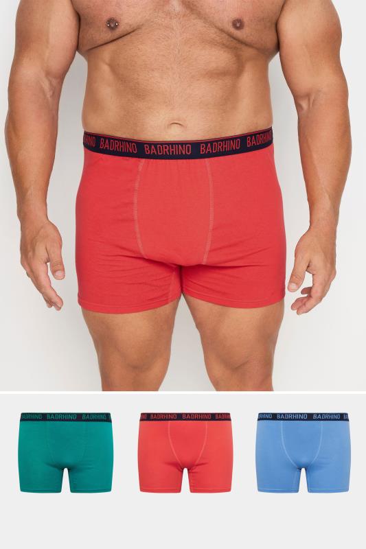 BadRhino Big & Tall 3 Pack Coral, Teal & Blue Trunks | BadRhino 1