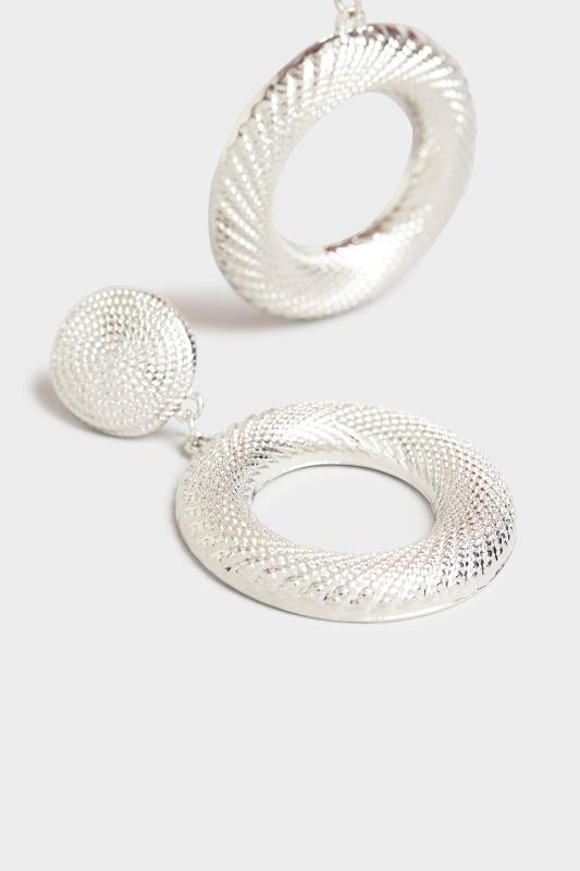 Silver Textured Drop Circle Earrings_D.jpg