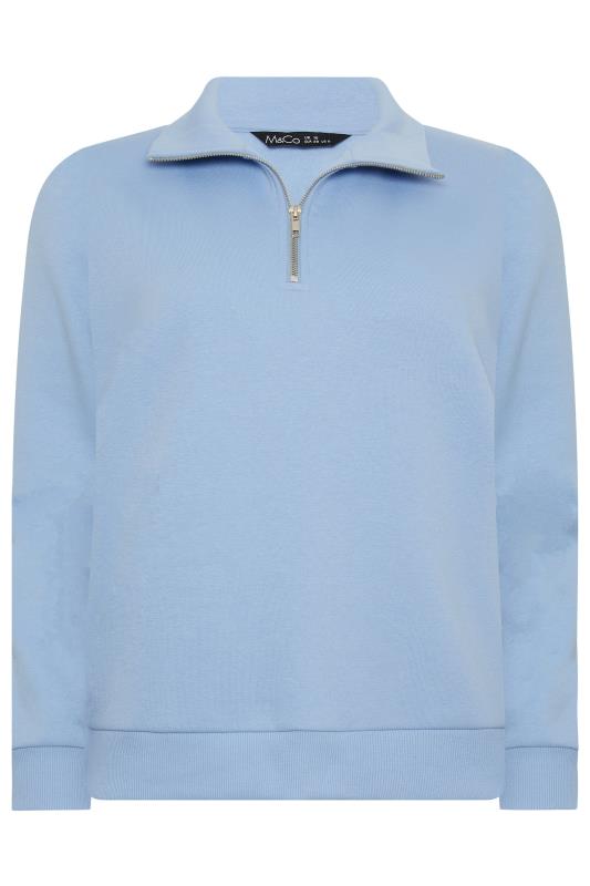 M&Co Blue Half Zip Sweatshirt | M&Co 5