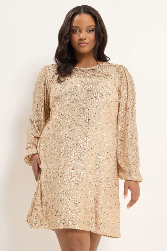 Plus Size Gold Dresses