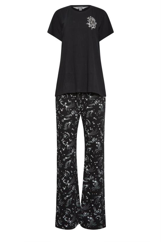 LTS Tall Black Star Print Pyjama Set | Long Tall Sally  6