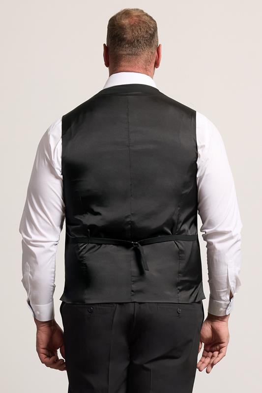 D555 Big & Tall Black Suit Waistcoat | BadRhino 2