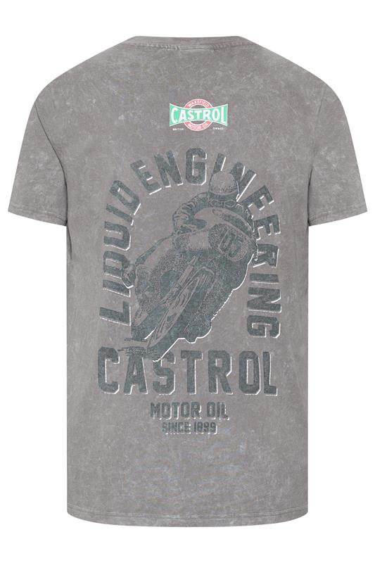 BadRhino Big & Tall Grey Acid Wash 'Castrol' Bike Graphic T-Shirt | BadRhino 6