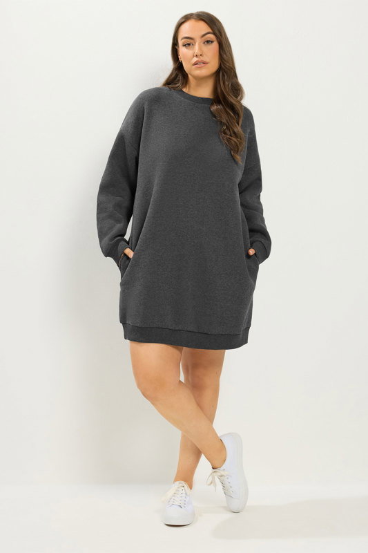Yours Women's Plus Size Grey Jumper Dress Size 18-20