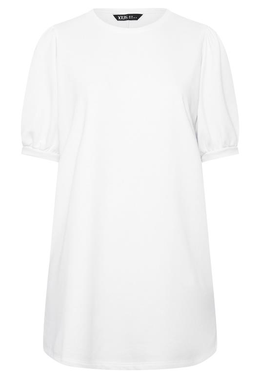 YOURS Plus Size White Balloon Sleeve Dress | Yours Clothing 5