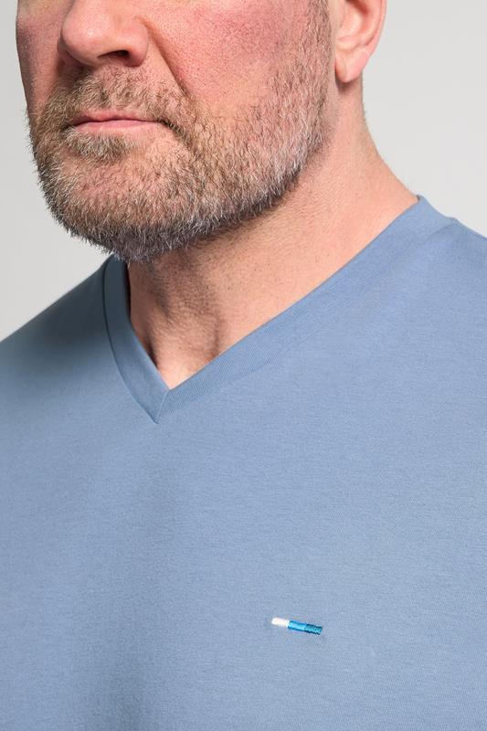 BadRhino Big & Tall Navy Blue 5 Pack Extra Long V-Neck T-Shirts | BadRhino 6