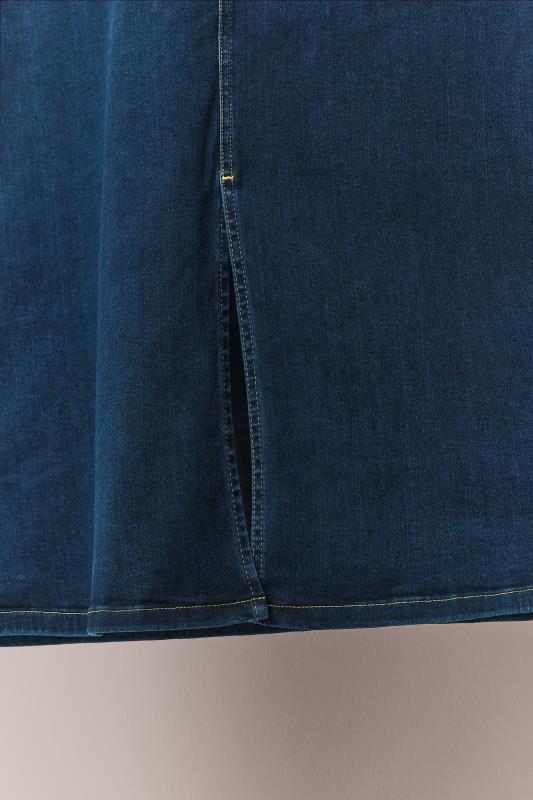Plus Size Blue Wash Denim Skirt | Evans 7