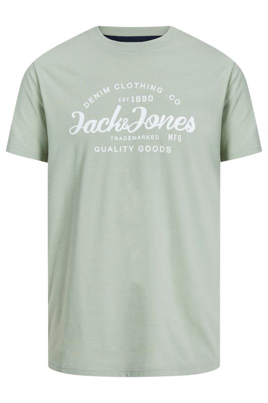 JACK & JONES Big & Tall Sage Green Forest T-Shirt | BadRhino 2