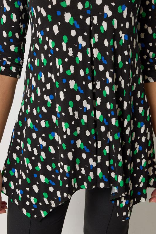 M&Co Black Spot Print Hanky Hem Top | M&Co 4