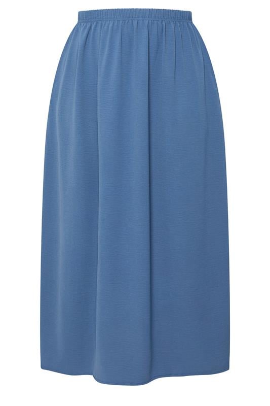 YOURS Plus Size Navy Blue Midi Skirt | Yours Clothing 5