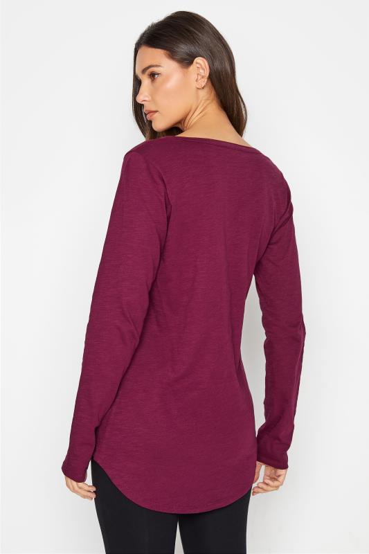 LTS MADE FOR GOOD Tall Burgundy Red Henley Top 3