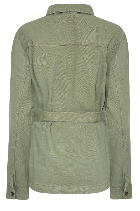 Tall Women's LTS Khaki Green Belted Twill Jacket | Long Tall Sally  8