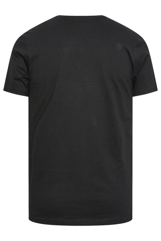 BadRhino Big & Tall Black Blurred Skull Print T-Shirt | BadRhino 5