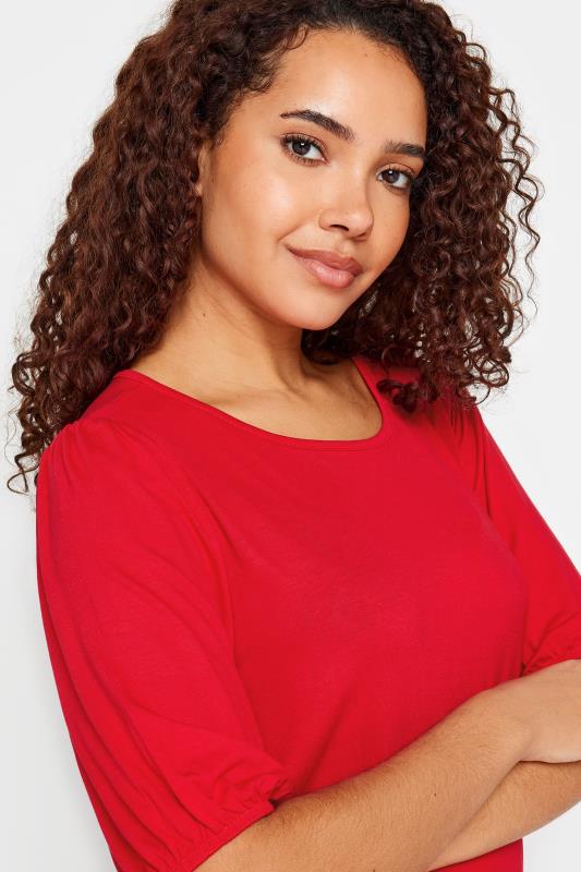 M&Co Red Balloon Sleeve Top | M&Co 4